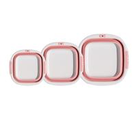 Folding Basin - Kitchen Sink | 3-Piece Portable Collapsible Bathtub Set Made of Thermoplastic Rubber and PP 26/32/39 Cm 890 G, Compact Washbasins For Dishes, Fruits, Bath De Pi