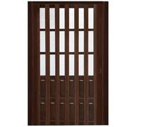 Folding Bathroom Door - Temporary Room Divider for Hallways, Customizable Blackout PVC Sliding Barn Door for Bedroom/Office, Brown Color, 64x80in (162.6x203.2cm)