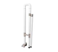 Folding Bathroom Toilet Grab Rail 60/75cm Bathroom Folding Support Handle Stand-up Aid Toilet Handrail Flip-Up Grab Bar(White,75cm)