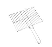 Folding BBQ Grill Net Basket - Rectangular Lightweight Grill Basket | Folding Fish Grilling Basket | Portable Grill Basket With Long Handle| Multifunctional Fish Grilling Rack For Chicken