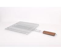 Folding BBQ Griller Basket Chrome Nickel Plated, BBQ Grilling Basket, Grilling Accessories for Outdoor - 32.8 x 33.0 cm - RS0017