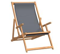 Folding Beach Chair Outdoor Patio Seating Furniture Solid Teak Wood vidaXL