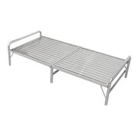 Folding Bed Frame Stainless Steel Folding Sleeping Cots with Sturdy Metal Frame Single Nap Bed for Guest Room, Small Apartment, No Assembly Required(190x90x33cm)