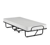 Folding Bed Guest Bed Memory Foam Mattress With 4 Wheels Made in Italy Gymax White One Size