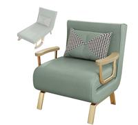 Folding Bed with Mattress, Adjustable Tilt Sofa Bed for Adults, Metal Frame, Technical Leather Fabric, Ideal for Home and Guest Use