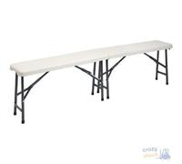 Folding Bench In HDPE Happy Hour White Color 183x28xH 45
