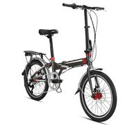 Folding Bicycle - 20 Inch Lightweight Aluminum Alloy Portable Mini Bike with Variable Speed and Installation-Free Design