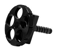 Folding Bicycle Aluminum Hingle Clamp C Buckle, CNC Integrated for Folding Bike, Durable Aluminum Alloy C Buckle for Frame and Riser Folding, 60x54mm/2.4x2.1in Round C Buc (Black)