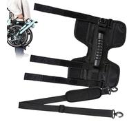 Folding Bicycle Carry Strap With Quick-Connect Buckles, Lightweight & Heavy-Duty Nylon Webbing, Hands-Free Shoulder Carry Option, Accessory For Transporting Bike/Scooter On Trains, Buses