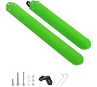 Folding Bicycle Mudguard Adjustable Rollable For Fender For 14-22 Inch Wheels With Wave Drainage Grooves High-tensile Rubber And Spring Steel Core Easy Install(Green)