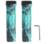 Folding Bike Aluminum Alloy Handlebar 19mm, Double Lockon Non Slip Design for Enhanced Stability and Style (Green)