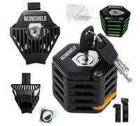 Folding Bike Chain Lock, Heavy Duty Alloy Steel, Bicycle Foldable Lock with Mounting Bracket, Anti-Theft Strong Security, with 3 Keys, Glow-in-The-Dark, Tracker Compartment, 79cm/31inch