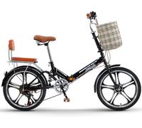 Folding Bike City Ultra Light Portable Retro Style for Adults Commute