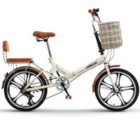 Folding Bike City Ultra Light Portable Retro Style for Adults Commute