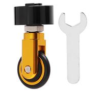 Folding Bike Easy Wheel Wear Resistant Push Caster Wheel Aluminum Alloy for K3PLUS 412 Folding Bike 33.9mm Seatpost Auxiliary 29.9 x 28.6mm (Gold)