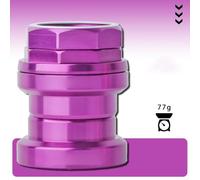 Folding Bike External Headset Thread Double Bearings 34/34mm Fits For Brompton A C P Line Folding Bikes Aluminum Alloy (Purple)