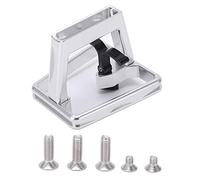 Folding Bike Front Carrier Adapter, Aluminum Alloy Hollow Carved Mount Base for and Dahon, Lightweight Cargo Bracket with 3 - Hole Fixing System for Folding (Silver)