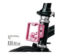 Folding Bike Front Rack 3-Hole Fast Detach Hook Design | Aerospace aluminum build, resistant, 6.6x5x7cm compact size, fits for brompton models, includes hex wrenches