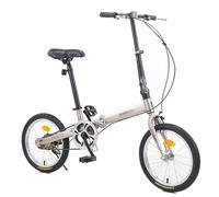 Folding Bike, Lightweight Commuter Bicycle with Dual Disc Brakes and Rear Rack for Adults - Ideal for City Commuting