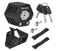 Folding Bike Lock, Bike Chain Lock, Heavy Duty Bicycle High Security Chain Zinc Alloy Steel Anti-Theft Cycling Locks, Unfolds to 85cm Chain Lock for Mountain Bike/Electric Motorcycle/Road Bike, 3 Keys