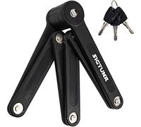 Folding Bike Lock - SIGTUNA Foldable Bicycle Lock with 3 Keys, Heavy Duty Anti Theft Bike Lock with Mounting Bracket, High Security for Ebikes and Scooters (Black)