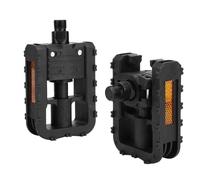 Folding Bike Pedals with Reflective Strips Non-Slip 9/16 Inch Pedals Universal for City Bike MTB Trekking