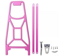 Folding Bike Rear Rack, 340 * 140mm, CNC Aluminium Carrier Rack, With Anodized Treatment For Brompton For Pline/Cline(Pink)