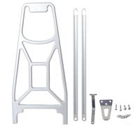 Folding Bike Rear Rack, CNC Aluminium Alloy Carrier With Support Rods & Brackets For Brompton P/C Line Folding Bicycles, Anodized Finish(Silver)