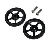 Folding Bike Rear Rack Easy Wheel Replacement Pair with M6 Bolt Made from CNC Aluminum Alloy Lightweight Hollow Design Wheels (black)