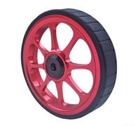 Folding Bike Replacement Wheel 82mm for Black Red Silver | for durable aluminum alloy housing, rubber tire for tread, resistant, long-lasting performance, all-weather use(Red)