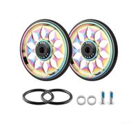 Folding Bike Wheels CNC Aluminum 64mm Silent Sealed | for durable Replacement Wheelset Pair Red Green Gold Options Available for Commuters