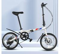 Folding bikes 16 Inch, 6 Speed Folding Bicycle Foldable City Bike For Adult, Commute Bicycle High Carbon Steel Frame For Men/Women B,16 Inches