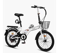Folding bikes Light Weight Adult Bike, 7-Speed Bicycle High-Carbon Steel Foldable Bicycle, Easy City Bicycle,16In