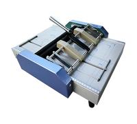 Folding Binding Machine, Automatic Booklet Maker with Adjustable Spacing, Removable Positioning Baffle for Binding Documents and Creating Booklet Invitations