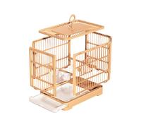 Folding Bird Cage, Parakeet Nest Habitat, ABS Easy-Clean Pull Out Tray And Breathable Bird Cage, For Lovebirds, Cockatiels, 11.81 X 9.06 X 10.24 Inches, Green And Orange