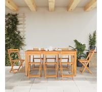 Folding Bistro Chairs Garden Chair Outdoor Chair Solid Wood Acacia vidaXL