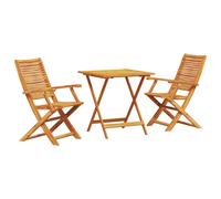 vidaXL Folding Bistro Set Folding 3 pcs Brown Solid Acacia Wood