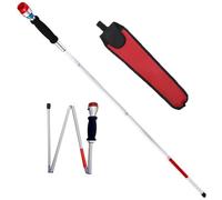 Folding Blind Cane, with Voice - Reflective Walking Stick Anti Slip Mobility for Vision Impaired and People
