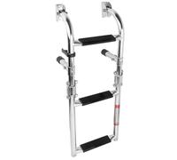 Folding Boat Ladder, 304 Stainless Steel 3 Step Pontoon Boat Ladder, Collapsible Dock Steps for Swimming Pool Pontoon for Fishing Ladders for Outboards