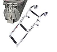 Folding Boat Ladder | Accessory Yacht Accessory 2+1 Steps, Heavy Duty Folding Ladder for Yacht - for Water Sports Swimmers Divers Boaters Lake House Boarding Dock