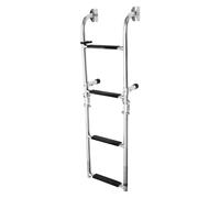 Folding Boat Ladder, Stainless Steel 3-Step Swim Ladder, Collapsible Step Ladder for Swimming Pool and Dock with Rubber Grips