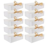 Folding Box Present Box 10pcs White Cardboard for Wedding Graduation Season