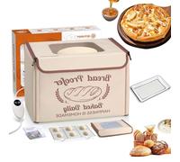 Folding Bread Dough Proofing Box with Heater, Electric Dough Proofer, 10-45℃ Temp Control & 48H Timer, Humidor, Fermentation Machine with Iron mesh & proofing tray