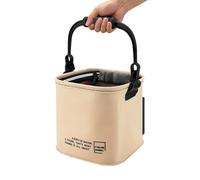 Folding Bucket - 13L Portable Wash Basin With Handle Lightweight Space Saving Water Storage Pail | Durable Multi Use Container For Fishing Camping Beach Gardening Cleaning Outdoor