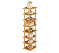 Folding BucketShaped Shoe Rack Stool with Leather CushionFreestanding Shelf for Shoes Perfect for Entrances Hallways Wardrobes & Bedrooms