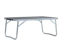 Folding Camp Stool Grey 28x26x39cm Anodized Aluminium Foldable Stool Side Table