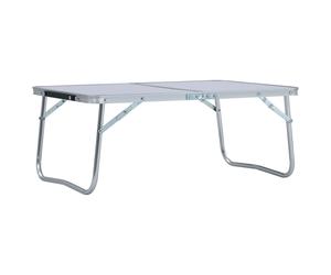 Folding Camp Stool Silver Anodized Aluminium 28x26x39cm Slatted Top Foldable New