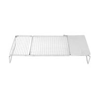 Folding Campfire Grill, Lightweight Stainless Steel BBQ Grate with Bag, Stable Structure, Easy Assembly, Portable for Backpacking, Hiking, Picnics, Fishing