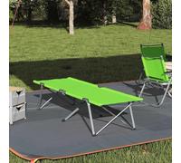 Folding Camping Bed Green 194 x 62.5 x 42.5 cm Steel Frame Lightweight Portable Compact for Outdoor Garden Beach Festival Trekking