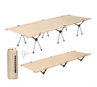 Folding Camping Bed,Ultralight Portable Camping Cot,2 Height Lightweight Folding Camping Cot With Leg Extenders Backpacking Bed